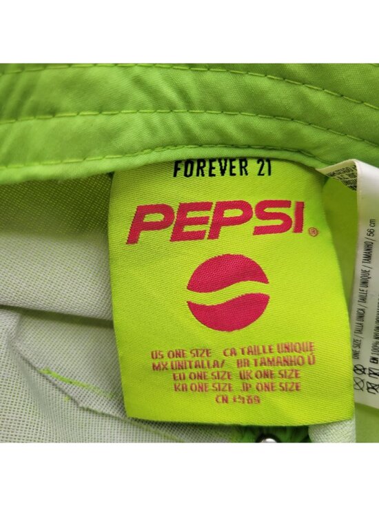 Forever 21 x Pepsi Neon Green Unisex One Size Snapback Hat Bold Logo Bright Camp main image 10